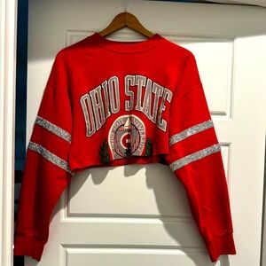 Ohio State crop sweatshirt